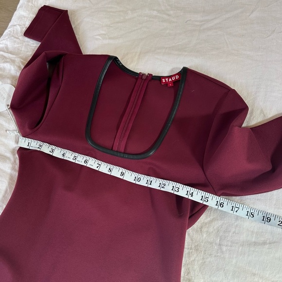 STAUD Joint Dress in Red Maroon Sample Size Small NWT NEW - Picture 6 of 10